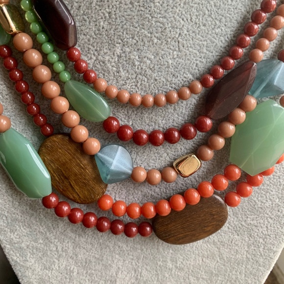 Premier Designs Limited Edition - Mid Mod Multi Strand Beaded Necklace - NWOT - Picture 2 of 6